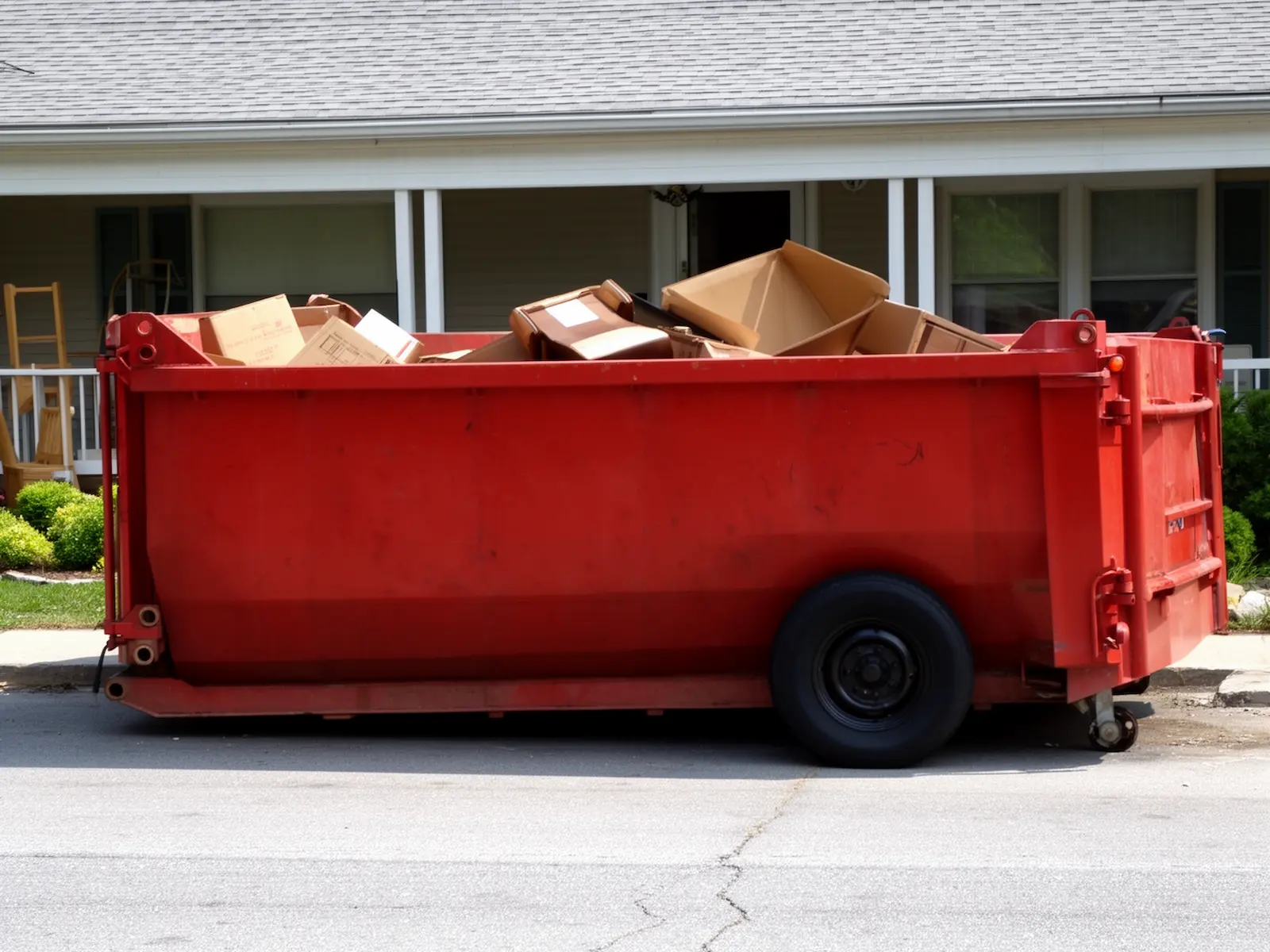 Roll-off dumpster from Krebs & Knutson Dumpster Rental in Bradenton, FL